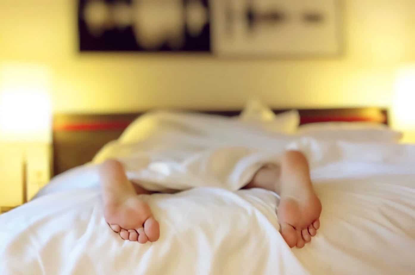 Sleeping persons feet