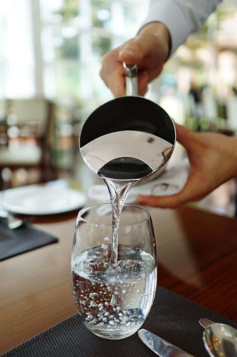 Water being poured into cup