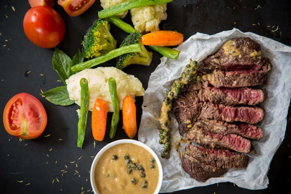 Steak and veggies