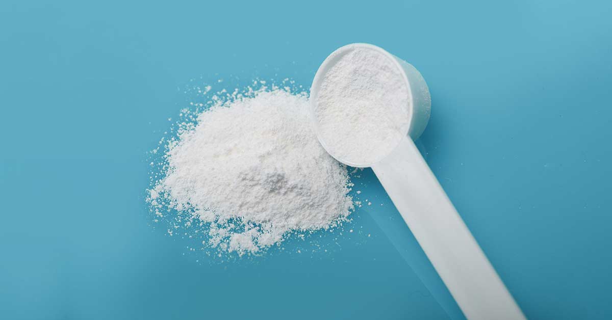 creatine powder in a scoop