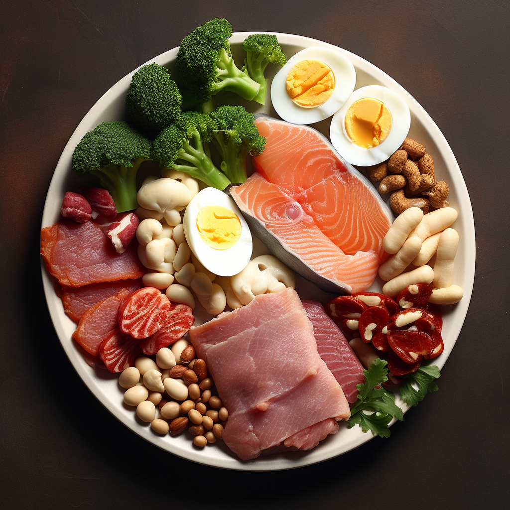 A plate of protein sources